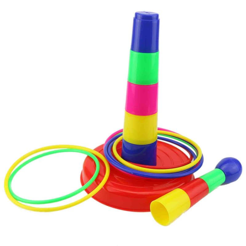 Ogrmar 18" Colorful Plastic Sport Ring Toss Game Set for Kids - NewNest Australia