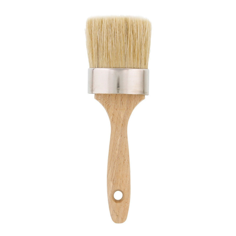 U.S. Art Supply Multi Use 2-1/8" Oval Chalk and Wax Brush for Chairs, Dressers, Cabinets and Other Wood Furniture - 100% Natural Bristles, Lightweight and Rust Resistant - NewNest Australia