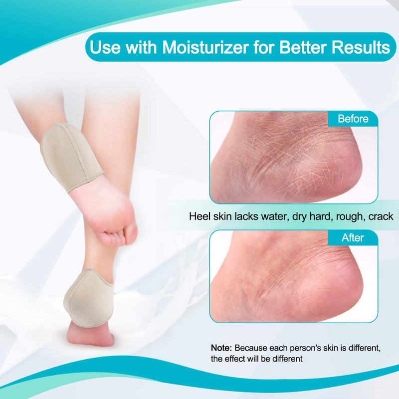 Heel Protectors for Pressure Sores, Haofy Heel Sleeves Moisturising Dry Skin, Cracked Foot, Achilles tendonitis, 2 PCS Plantar Fasciitis Inserts Pads Help Pain Relieve, Prevents Heel Friction L - NewNest Australia