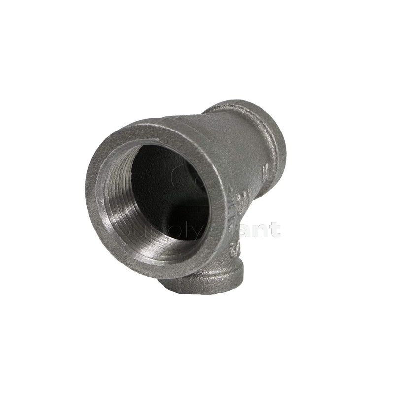 Supply Giant CNSU360I Black Malleable Three Size Reducing Tee with Female Threaded Fitting 1-1/4 in. x 3/4 in. x 1/2 in. - NewNest Australia