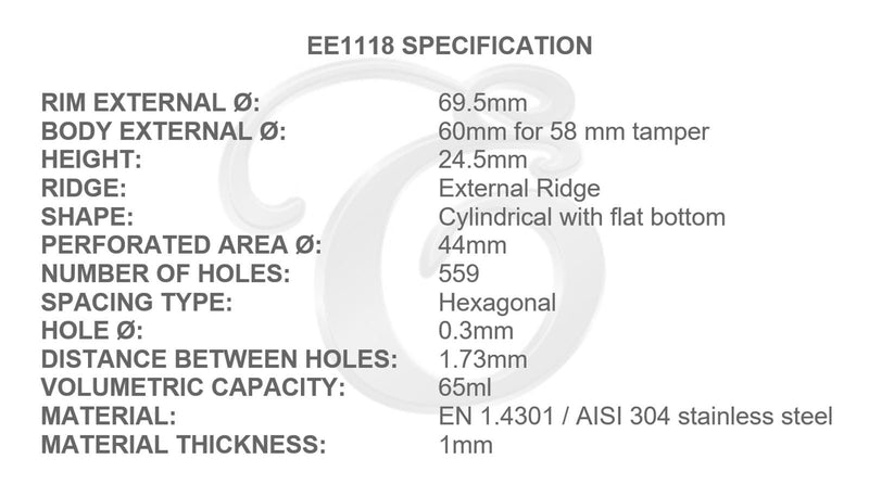 Replacement Portafilter Basket for GAGGIA 58mm Espresso Machines, 14g Double Shot - by EDESIA ESPRESS - NewNest Australia