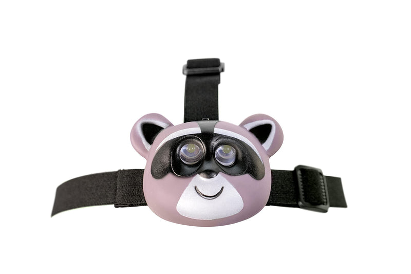 Raccoon LED Headlamp, Fun Head Flashlight with Elastic Headband Just for Kids with Cute Raccoon Design - NewNest Australia