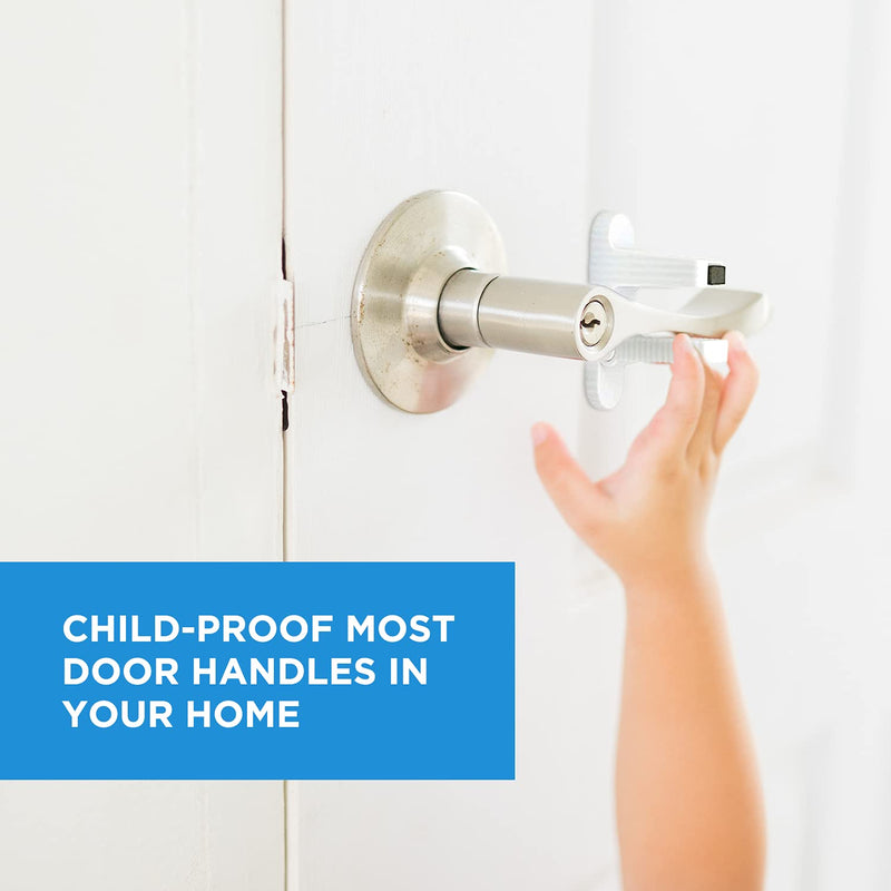 ZogeeZ Childproof Door Lever Lock (2 Pack) Prevents Toddlers from Opening Doors. Easy One Hand Operation Extra Strong Adhesive - Simple Install, No Tools Needed - NewNest Australia