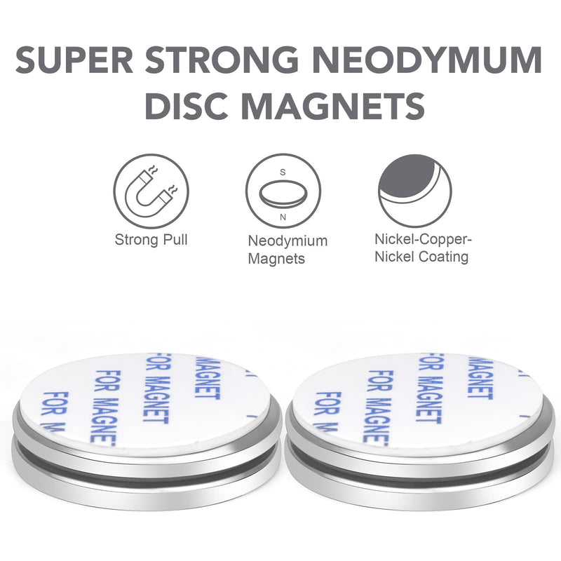 E BAVITE Super Strong Neodymium Disc Magnets with Double Sided Adhesive, Powerful Permanent Rare Earth Magnets. Fridge, DIY,Scientific, Craft, and Office Magnets, 1.26 inch D x 1/8 inch H 4 Packs 30X3 4P - NewNest Australia
