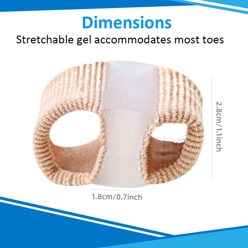 CCZAILAI Gel Toe Separators,Toe Separator Spacers 2 Loops Fabric Bunion Corrector with Gel Lining for Bunion Pain Relief Overlapping Toe for Bunion Pain Relief - NewNest Australia