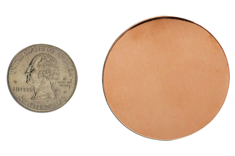 Copperlab 1-5/8 Inch Round Circle Disc Copper - Metal Stamping Blank Engraving Tag - 16 Oz Copper - 15 Blanks 1-5/8" - NewNest Australia