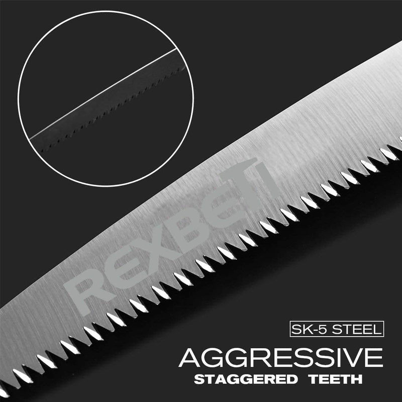REXBETI Folding Saw, Compact Design 8 Inch Blade Hand Saw for Wood Camping, Dry Wood Pruning Saw with Hard Teeth, Quality SK-5 Steel 8-Inch Folding Saw - NewNest Australia