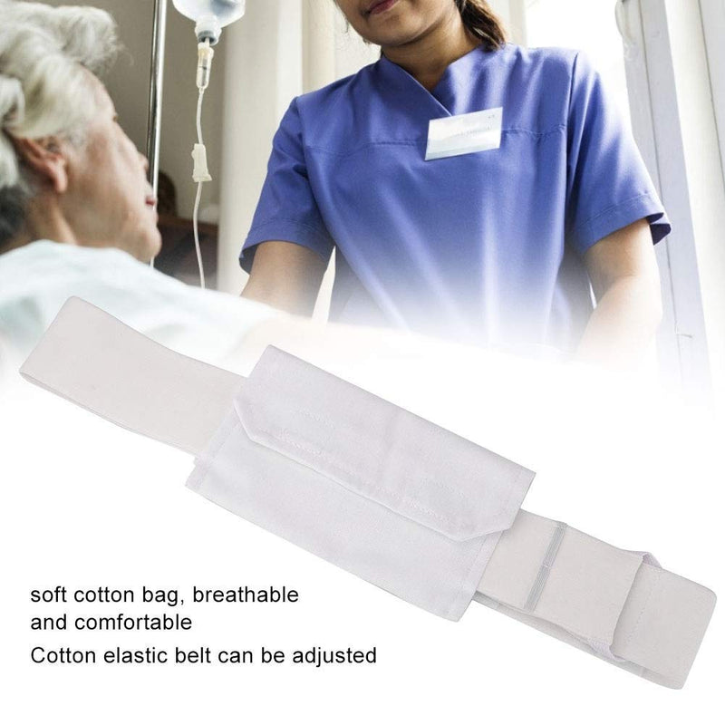 Garosa Peritoneal Dialysis Catheter Belt Holder Catheter Waist Belt Abdominal Protection Belt Peritoneal Tube Belt for Home Patient(White) White - NewNest Australia