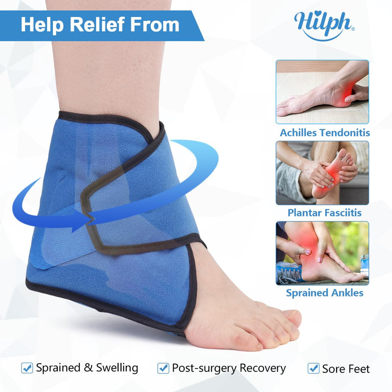 Hilph Cooling Pads Ankle Ankle Cooling Cuff Foot Cooling Bandage Ankle Gel Ice Pack For Hot And Cold Therapies Cool Pack For Ankle Sprain, Swelling, Plantar Fasciitis, Blue - NewNest Australia