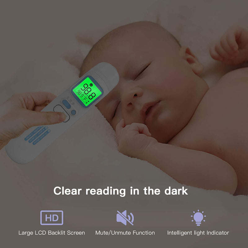 Touchless Thermometer – Forehead Thermometer for Adults,No Touch for Fever, Baby Kids Child with Batteries, Fever Alarm, 35 Groups Data Storage - NewNest Australia