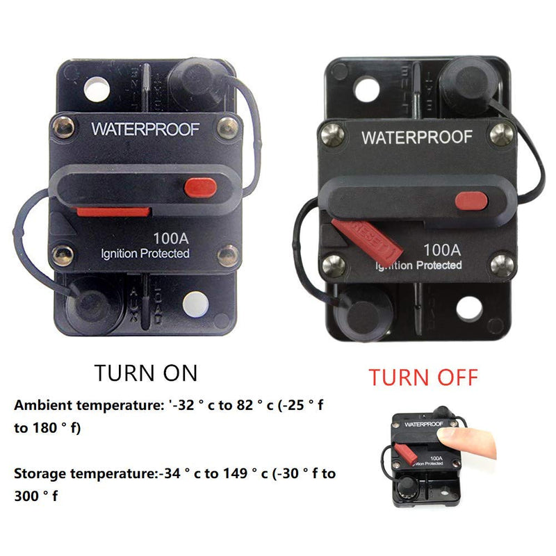 STETION 100 Amp Circuit Breaker Trolling with Manual Reset Car Marine Trolling Motors Boat ATV Manual Power Protect for Audio System Fuse 12V-48VDC Waterproof (100Amp) … 100Amp - NewNest Australia