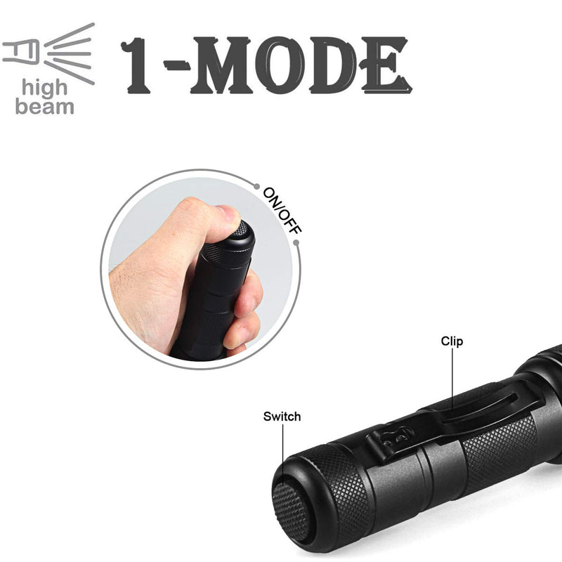 UltraFire 502B Mini Tactical LED Flashlight 1000 Lumens Single Mode with Flashlight Holster, Small Protable Waterproof Handheld Flashlight for Camping Security Emergency - NewNest Australia