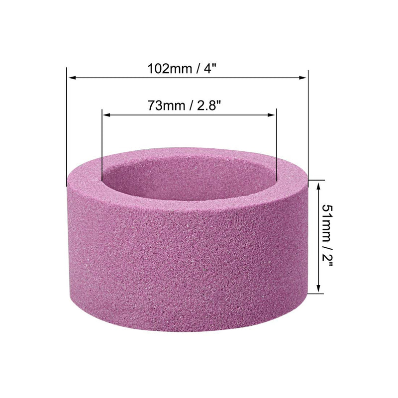uxcell 4-Inch Cup Grinding Wheel 80 Grits Pink Aluminum Oxide PA Abrasive Wheels - NewNest Australia
