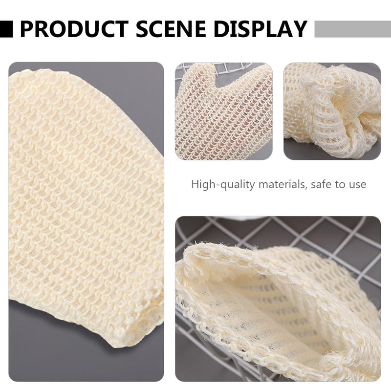 Beavorty Pack of 2 Sisal Bath Gloves Bath Gloves Bath Scrubber for Body Spa Towels Exfoliating Gloves for Body Exfoliating Massage Gloves Body Wash Glove - NewNest Australia
