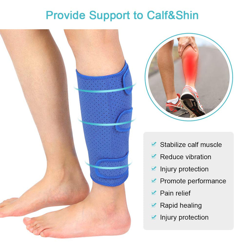 Yosoo Health Gear Calf Support Brace Shin Splints Compression Wrap Neoprene Calf Sleeves Adjustable Breathable Bandage for Torn Muscle, Tight Calves, Swelling, Sprains Recovery, Unisex, Single - NewNest Australia