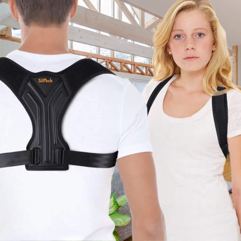 Silreck Posture Corrector for Man and woman - Adjustable Back Straightener, Support for Back, Shoulder & Neck, Upper Back Brace for Clavicle Support L (Pack of 1) - NewNest Australia