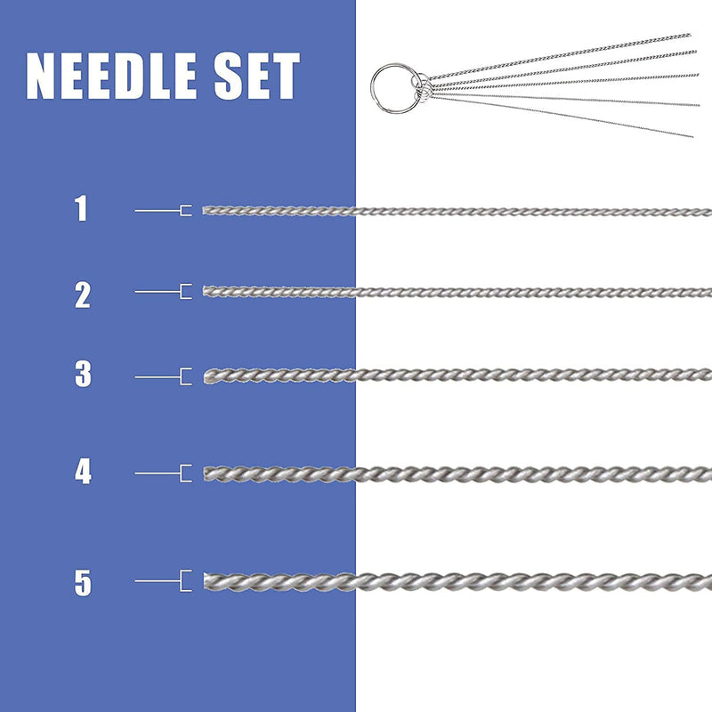 ABEST 3 Set Airbrush Spray Cleaning Repair Tool Kit Stainless steel Needle Brush Set - NewNest Australia