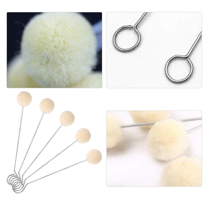 25 Pieces Wool Daubers Ball Brush Leather Dye Tool with Metal Handle Applicator for DIY Crafts Projects - NewNest Australia