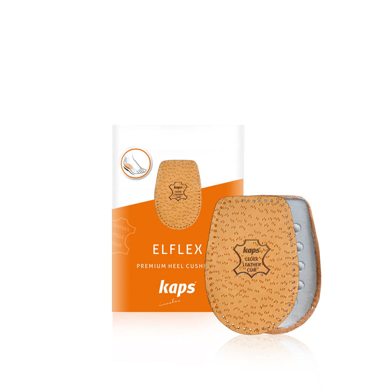 Heel Cushion Inserts - Heel Inserts Or Cups - Vegetable Tanned Leather And Soft Latex - Self Adhesive Bottom - Kaps Elflex - All Sizes - 1 Pair (Women / Uk 5-7) - NewNest Australia