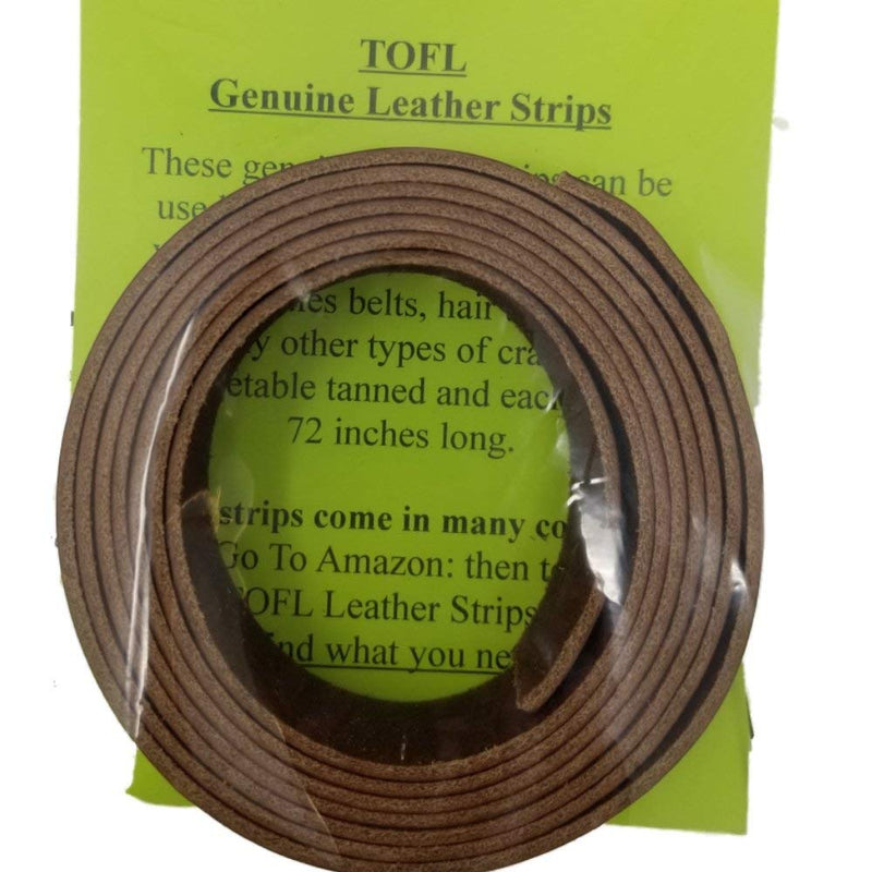 TOFL Genuine Top-Grain Leather Strap | 72 Inches Long | 1 Inch Wide | 1/16 Inch Thick (4-5 oz) | 1 Leather Strip for DIY Arts & Craft Projects, Clothing, Jewelry, Wrapping | Medium Brown 1/16 Inch Thick (4-5 oz) - NewNest Australia