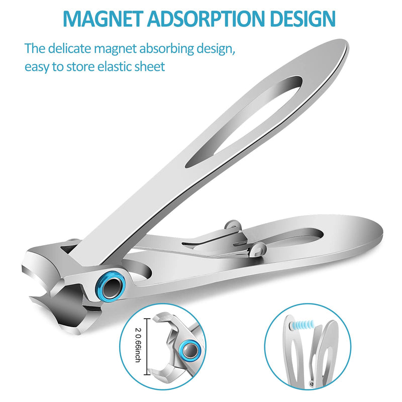 INXEN 7PCS Professional Toenail Clippers set for Thick and Ingrown Nails, Nail Cutter and Podiatrist Nail Clippers- Heavy Duty Stainless Steel Soft Grip Pedicure Toenail scissors for Men Women -Black black - NewNest Australia