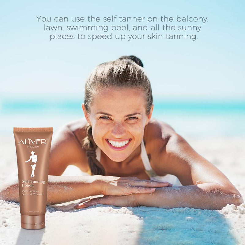 Self Tanner, Natural Ingredients and Nourishing Formula Sunless Tanning Lotion, Dark Gradual Tan, Flawless Darker Bronzer Skin for Body - NewNest Australia