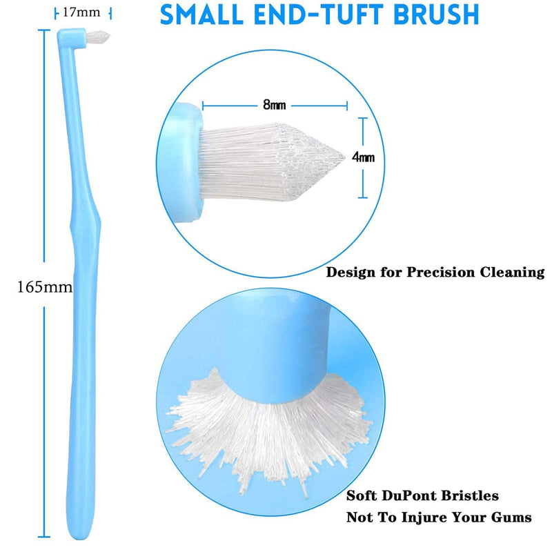 Maq 12 Pieces Manual Interspace Toothbrush For Orthodontic Braces And Bridges, Soft Slim Tufted Toothbrush, Bpa Free Toothbrushes For Hard To Reach Areas, Deep - NewNest Australia