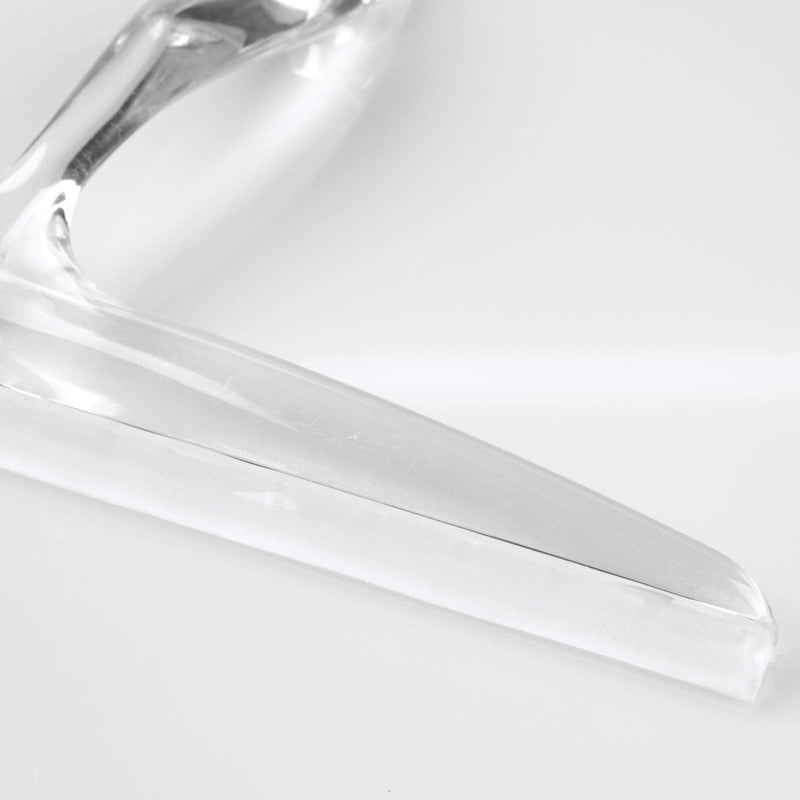iDesign 59150 Plastic Bathroom Squeegee with Suction Hook Holder, Clear, 12-Inch (Pack of 1) - NewNest Australia