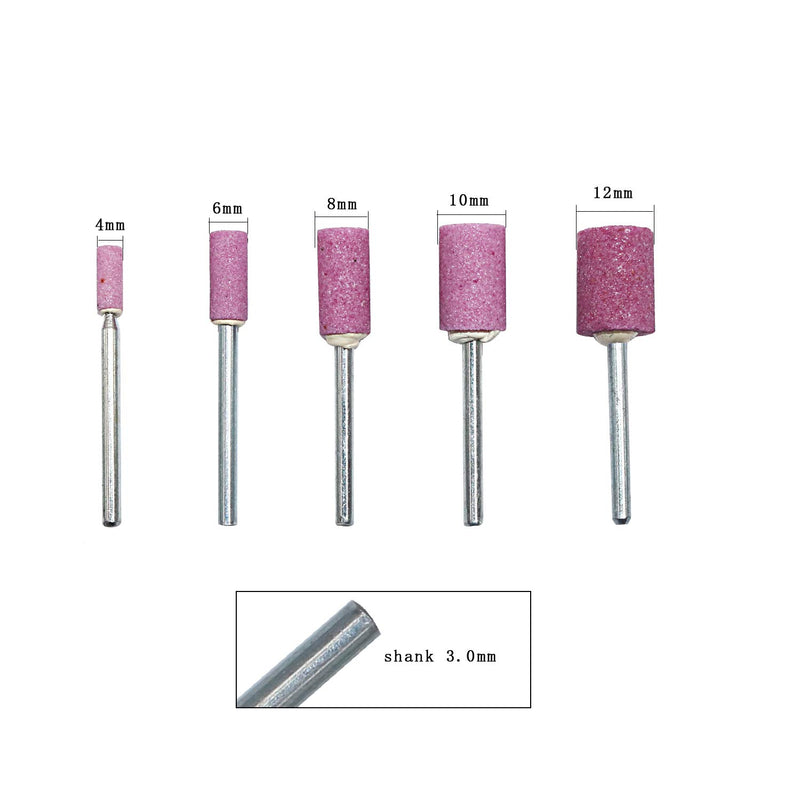 NIUPIKA Grinding Stone Bits Abrasive Wheels Grind Rotary Tool Accessories Drill Bit Wood Carving Engraving Kit 3mm Mandrel 20 Pieces - NewNest Australia