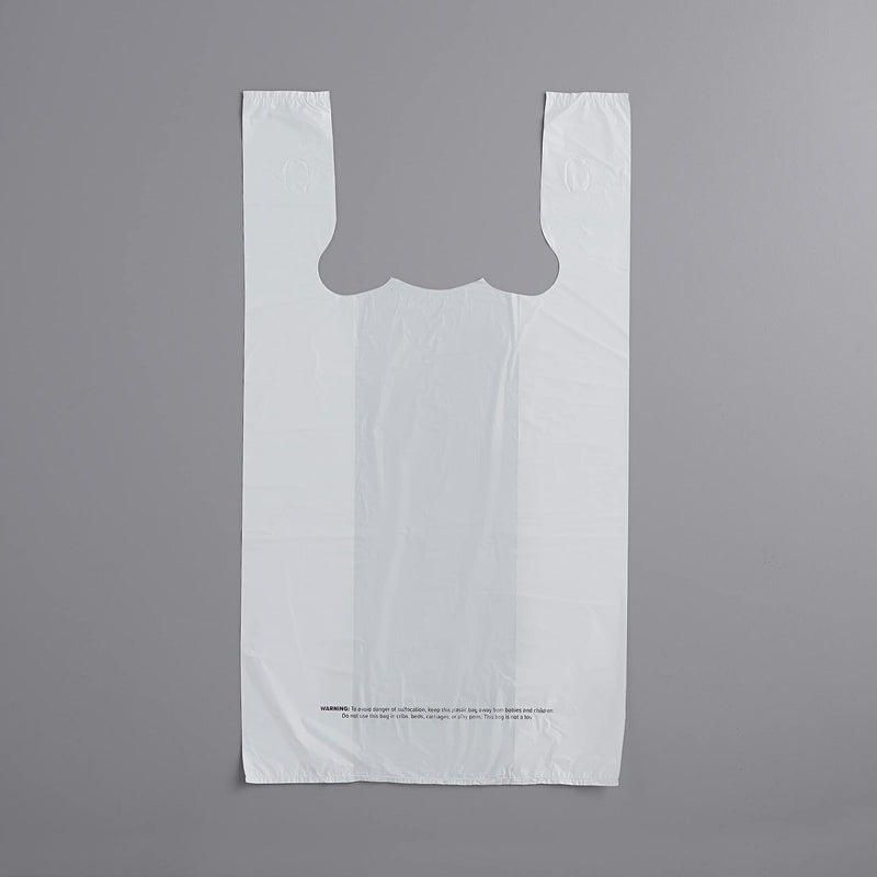 KitchenDine Plastic Bags - Grocery Bags T-Shirt Shopping Bag - White Merchandise 21" x 11 1/2" Cary Out Recyclable Bags. Bolsas De Plastico (100) 100 - NewNest Australia