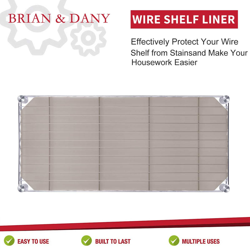 NewNest Australia - BRIAN & DANY Wire Shelf Liners Set of 4 (Industrial Strength) (14-Inch-by-30-Inch, Gray) 