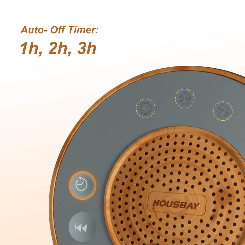Housbay White Noise Machine with 31 Soothing Sounds, 5W Loud Stereo Sound, Auto-Off Timer, Adjustable Volume, Sleep Sound Machine for Baby, Kid, Adult -Wood Grain - NewNest Australia