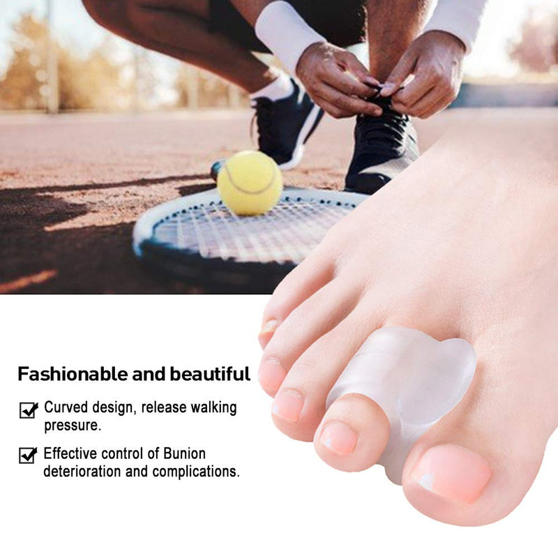 Welnove Toe Stretcher, 10x Gel Toe Separators for Bunion Correction, Overlapping Toes (Transparent Silicone Toe Separators) White-10 Large - NewNest Australia