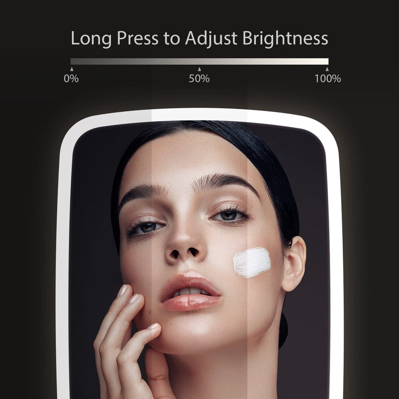 Makeup Mirror Touch Screen Vanity Mirror with LED Brightness Adjustable Portable USB Rechargeable - NewNest Australia