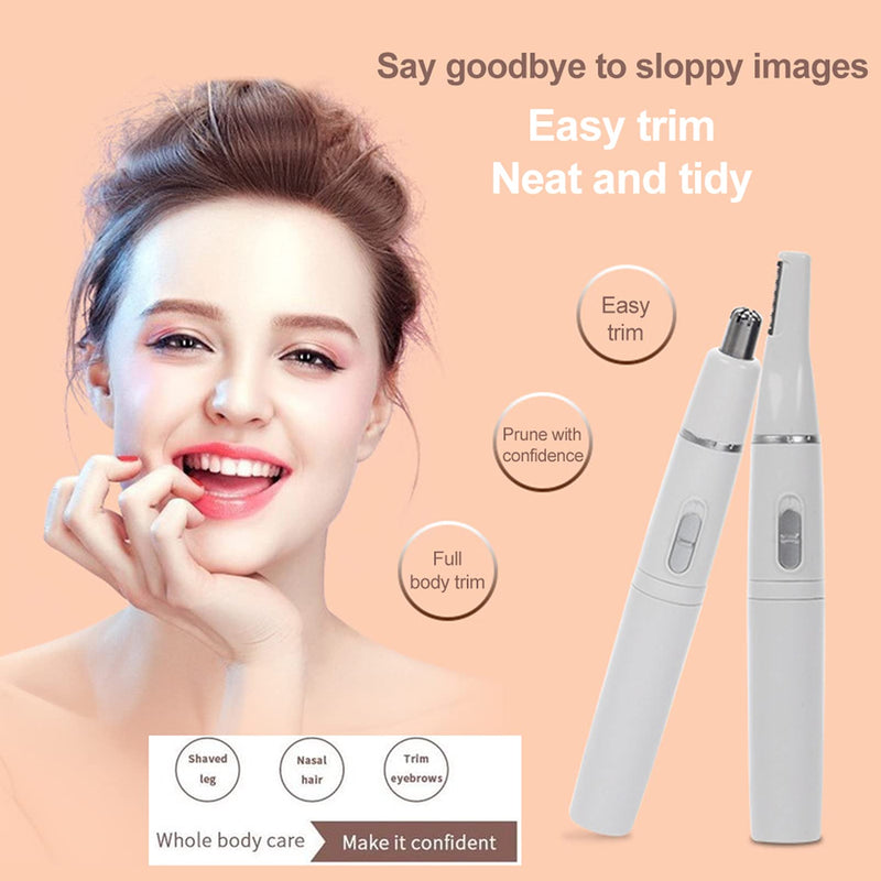 SONGQEE Nose Hair Trimmer for Men and Women, 2-in-1 Electric Nose and Ear Eyebrow Trimmer Shaving Nasal Hair Eyebrow Razor for Face Lips Nose Facial Hair Remove Nose Hair Cutter - NewNest Australia
