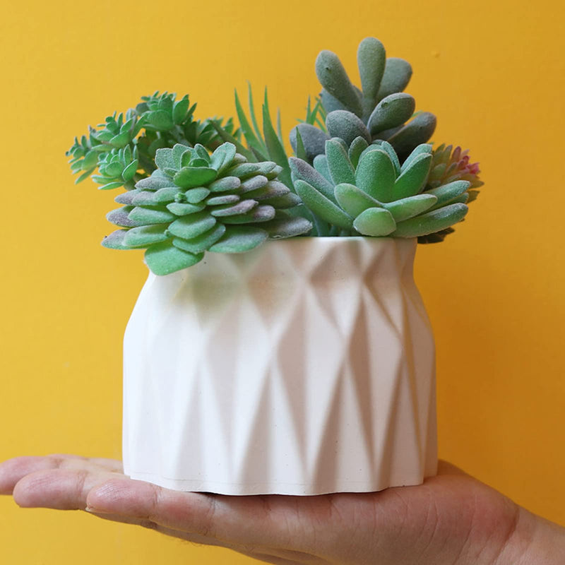 Dried Flowers Vase Concrete Flower Pot Silicone Mold Succulent Plants Cement Plaster Clay Mold Candle Jar/Pen Container Mould Home Decor - NewNest Australia