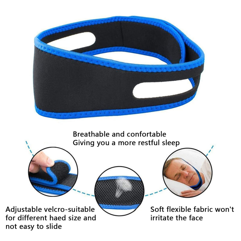 Viksaun Pack Of 2 Anti Snoring Chin Straps, Sleeping Aid Anti-Snoring, Snoring Device For Reduction Of Snoring, Professionally Effective Helps Against Snoring, Health Care Tools For Women Men (Pack Of 2) - NewNest Australia