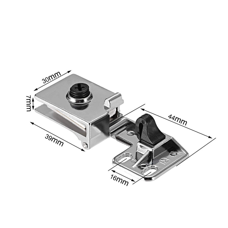 uxcell uxcell 1Pair Glass Door Cupboard Showcase Cabinet Door Hinge Glass Clamp, Zinc Alloy, for 3-5mm Thickness - NewNest Australia