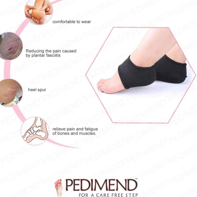 Gel Heel Protectors For Plantar Fasciitis, Heel Compression Socks, Cracked Heel Protectors Cushion Cups By PEDIMEND™ 2 Plantar Fasciitis Foot Heel Arch Sleeve - PAIR - NewNest Australia