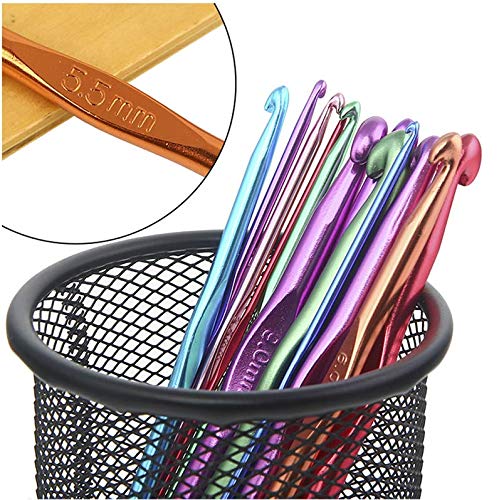 14PCS Aluminum Crochet Hooks Knitting Needles Craft Yarn 2.0mm/2.5mm/3.0mm/3.5mm/4.0mm/4.5mm/5.0mm/5.5mm/6.0mm/6.5mm/7.0mm/8.0mm/9.0mm/10.0mm - NewNest Australia