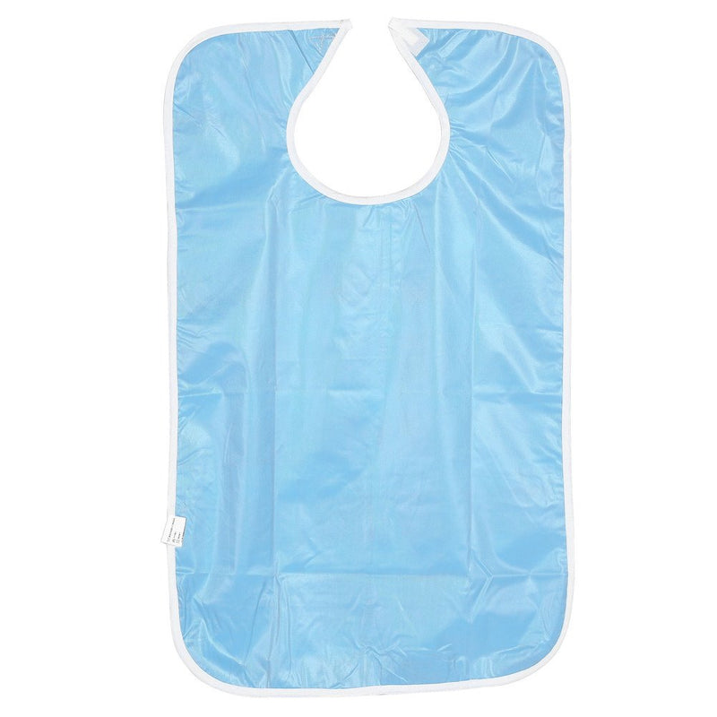 Bib For Adults With Crumb Tray, Cotton Bib Adult, Washable Reusable Adult Mealtime Haddock, 3 Colors, Waterproof Haddock Adjustable Velcro Fastening With Crumb Tray, Blue - NewNest Australia