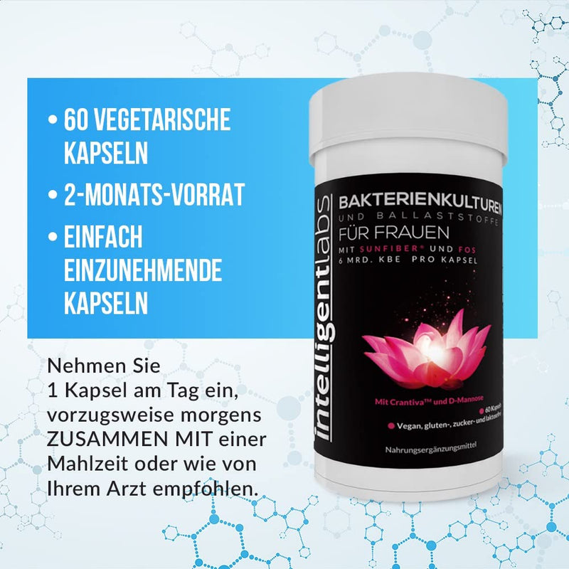 Best Probiotics For Women, Uti Formula With Cranberry Extract, D-Mannose And Prebiotics In One! 6 Billion Cfu Probiotic, One Capsule Per Day, 2 Months Supply Per Tin - NewNest Australia