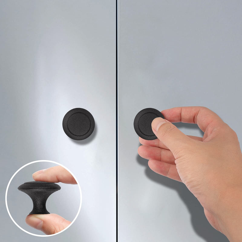 25 Packs Matte Round Cabinet Knob Pull Hardware Handle, Small Black Drawer knobs for Kitchen Cupboard Door, Bedroom Dresser Drawer, Bathroom Wardrobe Hardware, Light Weight Material 25 Packs Black Cabinet Knobs - NewNest Australia
