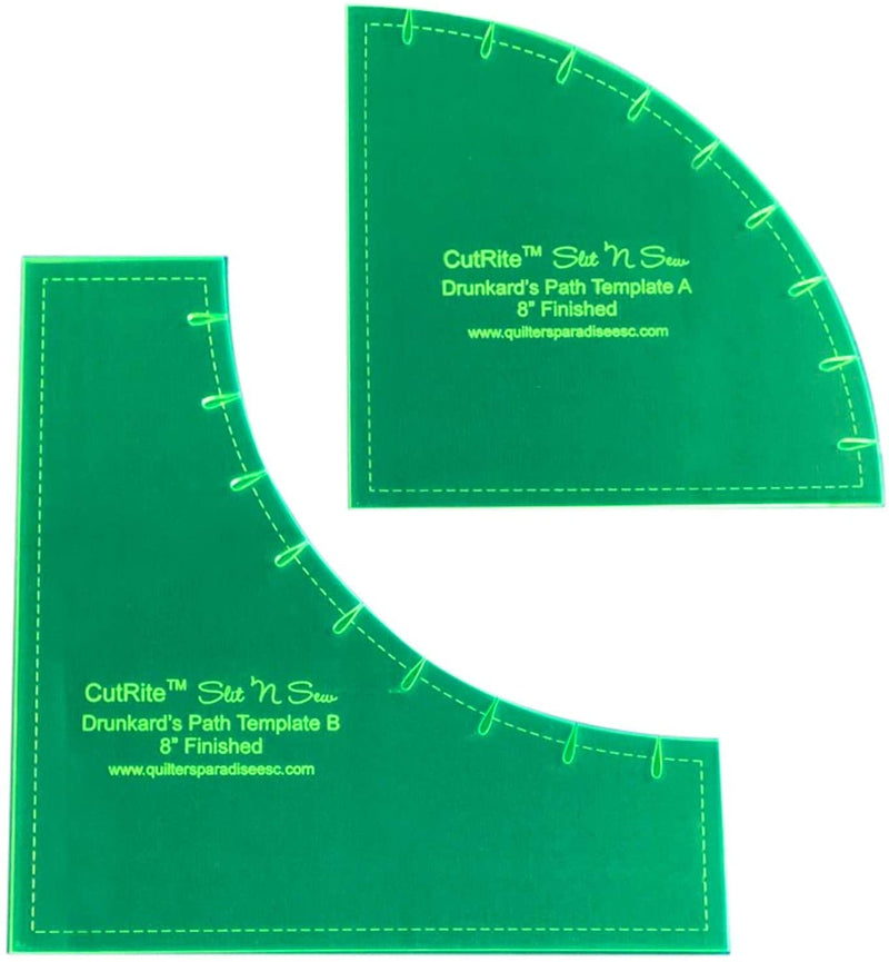 CutRite Slit N' Sew Drunkard's Path 8 Inch Finished Quilting Template 1 - NewNest Australia