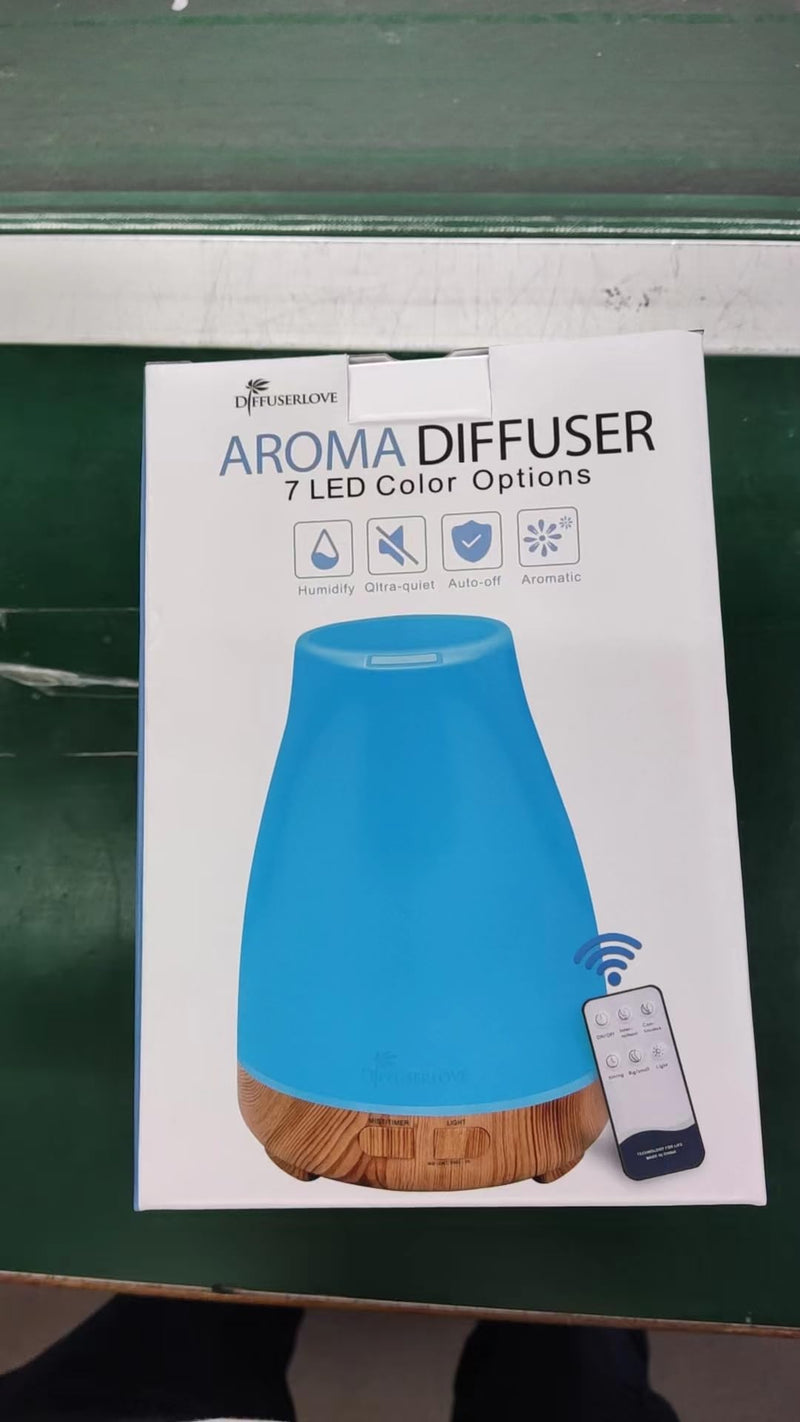 300ML Essential Oil Diffuser Remote Control Aromatherapy Diffuser Mist Humidifiers with 7 Color LED Lights and Waterless Auto Shut-Off for Bedroom Office House Kitchen Yoga - NewNest Australia