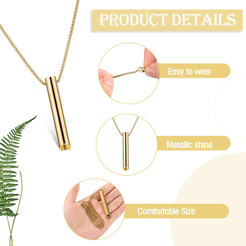 Fiada Stress Relief Necklace, Stainless Steel Necklace For Mindful Breath, Portable Meditation Breath Chain, Deep Breathing Exercise, Necklace For Men And Women, Meditation Anxiety Relief, Relaxation, - NewNest Australia