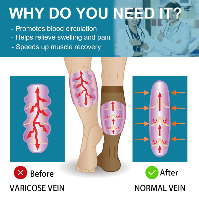 Kuzimua 6 Pairs Of Compression Stockings, Knee Socks, Support Stockings, Running Socks For Women And Men, Sports, Running, Flight, Travel, Pregnancy, Medical Compression Socks - NewNest Australia