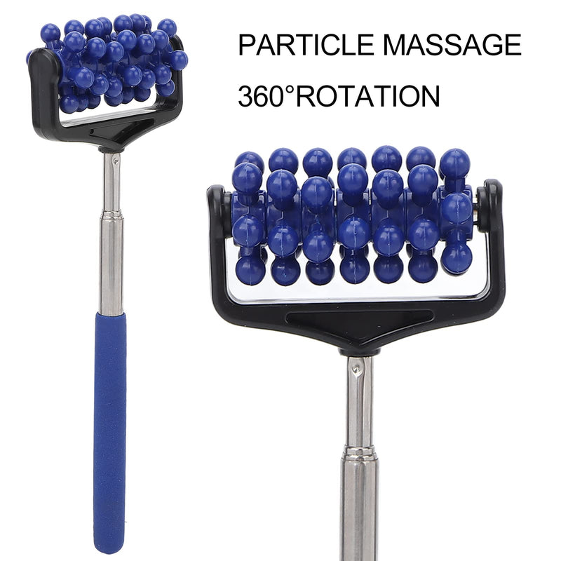Telescopic Back Massager Adjustable Massage Roller Men Women Manual Massager For Massage And Relaxation, Relieves Muscle Fatigue And Pain, 22 Cm - 59 Cm (Navy Blue) - NewNest Australia