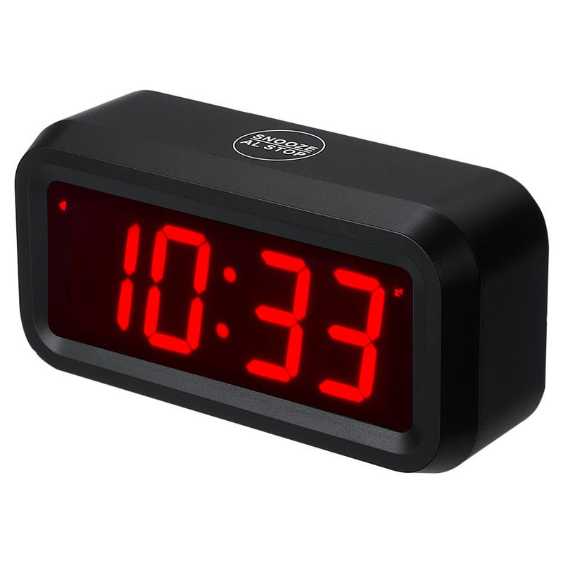 NewNest Australia - Timegyro Small Wall/Shelf/Desk Digital Clock Only Battery Operated with 1.2" Large Display. 4pcs Batteries Can Keep The Time Display Day and Night for More Than One Year (Black) 