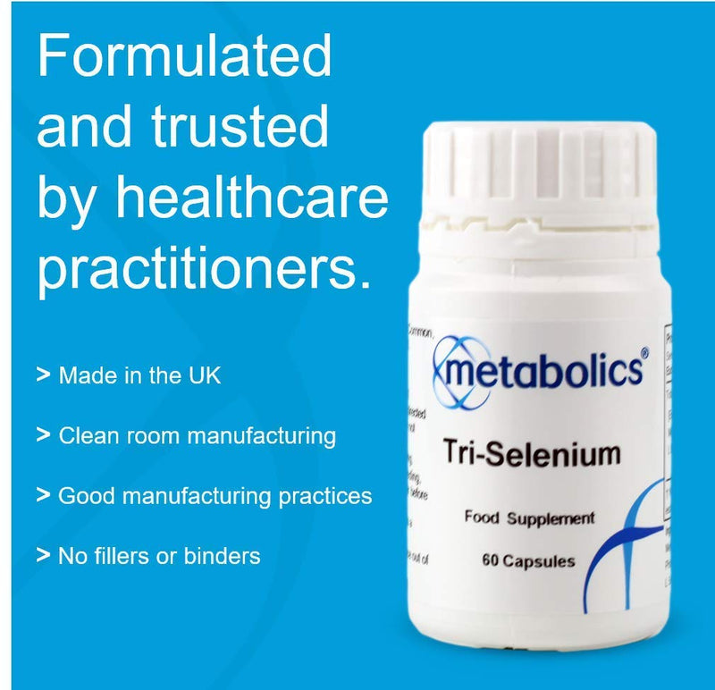 Tri-Selenium Complex Capsules - Contains Three Forms of Selenium, Sodium Selenate, Methylseloncysteine & L Selenomethione | Vegan Selenium Supplement 196mcg - NewNest Australia